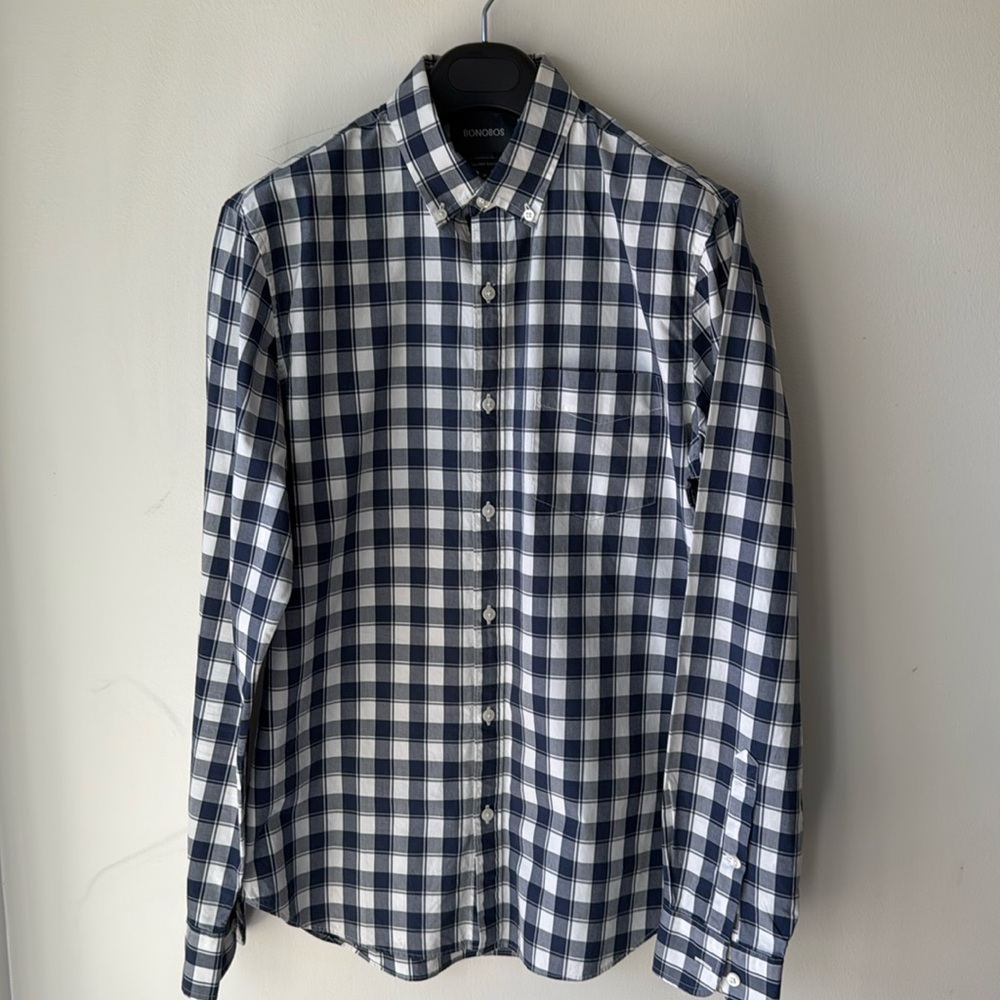 Bonobos Washed Button-Down Tailored Medium In Nav… - image 2
